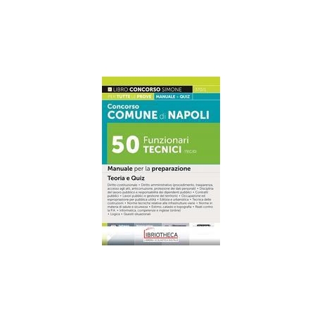 CONCORSO COMUNE DI NAPOLI 50 FUNZIONARI TECNICI (TEC