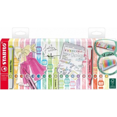 STABILO swing cool Desk-Set 18 Colori