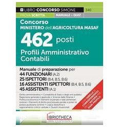 CONCORSO MINISTERO DELL'AGRICOLTURA MASAF 462 POSTI