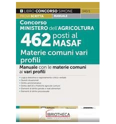CONCORSO MINISTERO DELL'AGRICOLTURA 462 POSTI AL MAS
