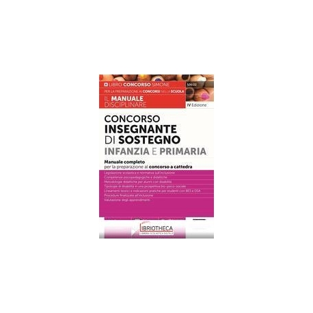 Concorso Insegnante di sostegno Infanzia e Primaria - Manuale completo