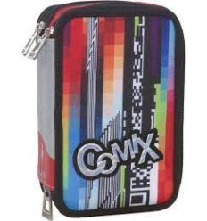 Astuccio 3 zip comix flash multicolor