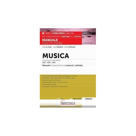 MANUALE DISCIPLINARE MUSICA - CLASSI DI CONCORSO A29