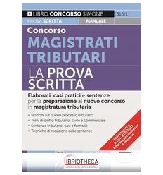 CONCORSO MAGISTRATI TRIBUTARI PROVA SCRITTA