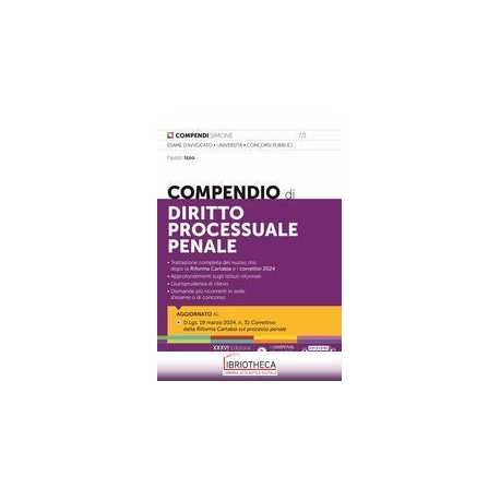 COMPENDIO DI DIRITTO PROCESSUALE PENALE