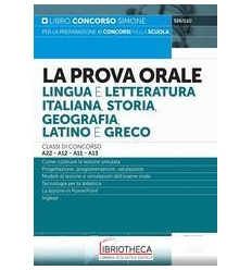 PROVA ORALE LINGUA E LETTERATURA ITALIANA, STORIA, G