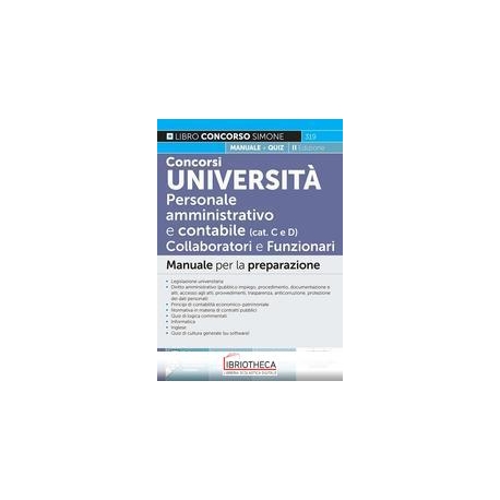 CONCORSI UNIVERSITA' PERS. AMM. CONTA.