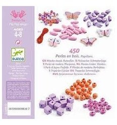 450 PERLE IN LEGNO kit artistico FARFALL