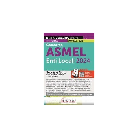CONCORSO ASMEL ENTI LOCALI 2024