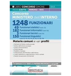 CONCORSO MINISTERO DELL'INTERNO 1248 FUNZIONARI