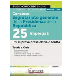 CONCORSO SEGRETARIATO GENERALE DELLA PRESIDENZA DELL