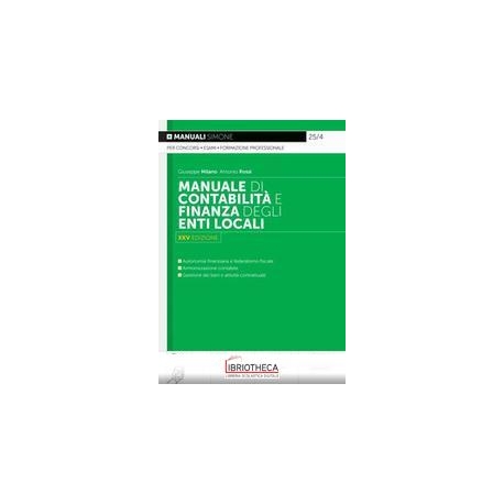 MANUALE DI CONTABILIT? E FINANZA DEGLI ENTI LOCALI