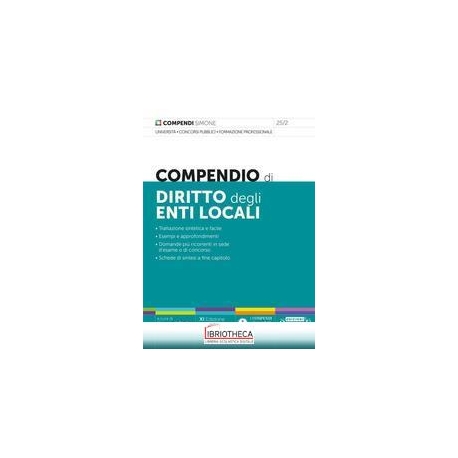 COMPENDIO DI DIRITTO DEGLI ENTI LOCALE