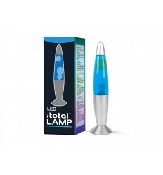 Lampada Lava LED Blu, Cera Bianca e Base