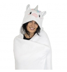 COPERTA CON CAPPUCCIO - UNICORNO