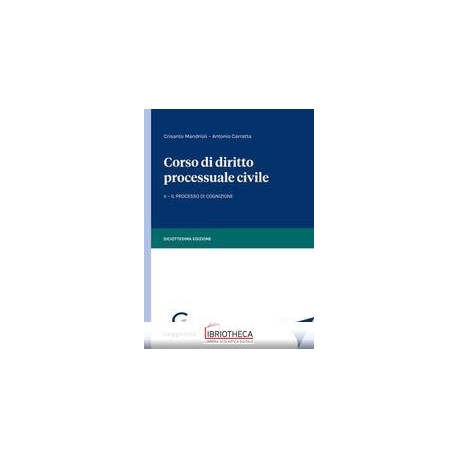 CORSO DIRITTO PROCESSUALE CIVILE 2VOL.