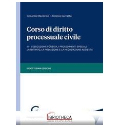 CORSO DIRITTO PROCESSUALE CIVILE 3 VOL.