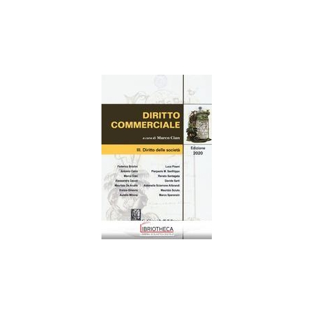DIRITTO COMMERCIALE VOL. 3 2020 - DIRITTO DELLE SOCI