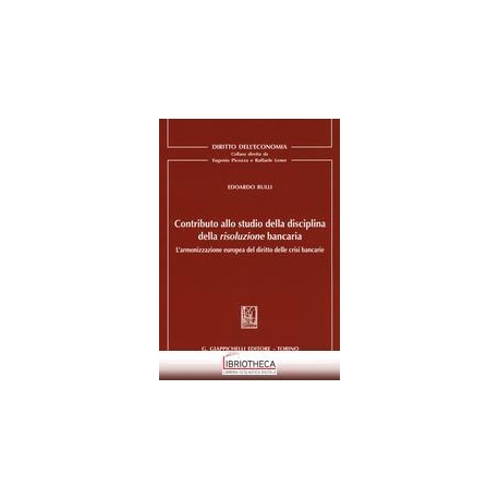CONTRIBUTO ALLO STUDIO DELLA DISCIPLINA DELLA RISOLU