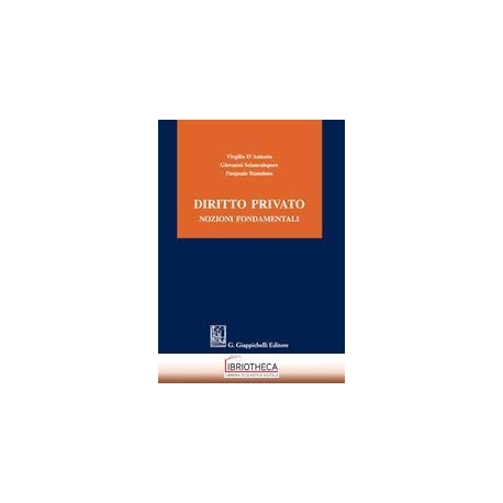 DIRITTO PRIVATO - NOZIONI FONDAMENTALI