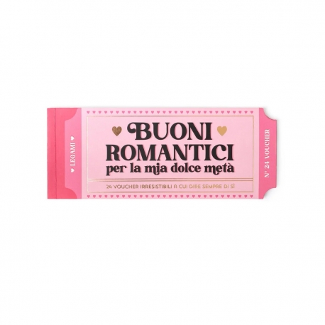 Blocchetto 24 Voucher - buoni romantici