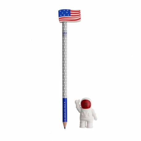 Set di 2 Gomme e 1 Matita - To The Moon