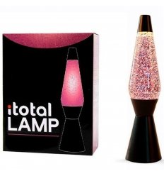 Lampada Lava GLITTER con Base Nera
