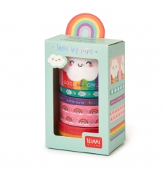 Set di 5 Nastri Adesivi di Carta cute Rainbow