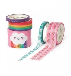 Set di 5 Nastri Adesivi di Carta cute Rainbow