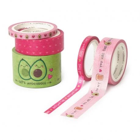 Set di 5 Nastri Adesivi di Carta Avocado