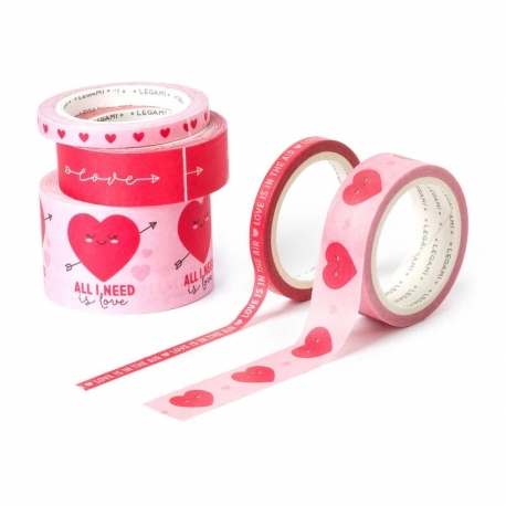 Set di 5 Nastri Adesivi di Carta Love