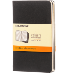 RULED CAHIER BLACK COVER POCKET