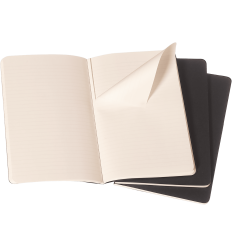 RULED CAHIER BLACK COVER POCKET