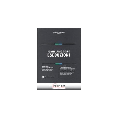 FORMULARIO DELLE ESECUZIONI