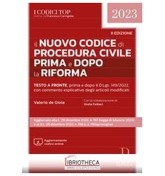 NUOVO CODICE DI PROCEDURA CIVILE PRIMA E DOPO LA RIF