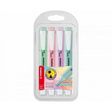 EVIDENZIATORI STABILO SWING PASTEL 4 COLORI