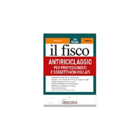 ANTIRICICLAGGIO PER PROFESSIONISTI E SOGGETTI NON VI