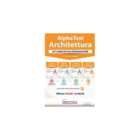 ALPHA TEST ARCHITETTURA. KIT COMPLETO DI PREPARAZION