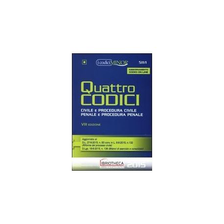 QUATTRO CODICI MINOR 8ED 2015