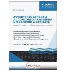 AVVERTENZE GEN.CONC.CATTEDRA PRIMARIA - MANUALE COMP