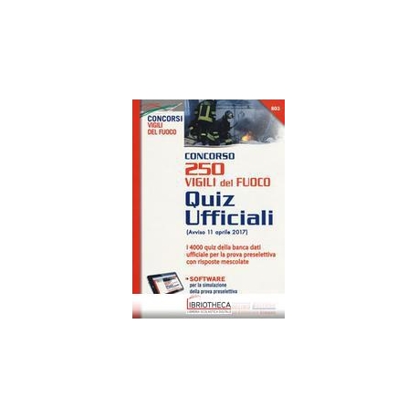 NE/803 CONCORSO 250 VIGILI FUOCO QUIZ