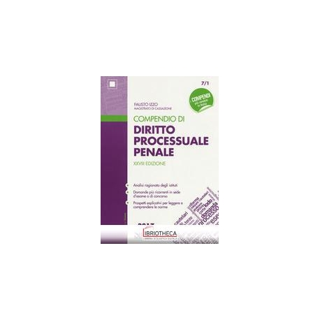 COMPENDIO DIRITTO PROCESSUALE PENALE (7/1)