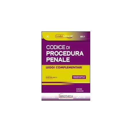CODICE PROCEDURA PENALE MINOR 32E