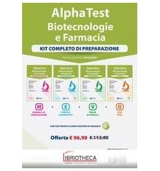 ALPHA TEST. BIOTECNOLOGIE E FARMACIA. KIT COMPLETO D