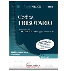 CODICE TRIBUTARIO 2016 MINOR (519/1)