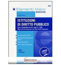 ISTITUZIONI DI DIRITTO PUBBLICO