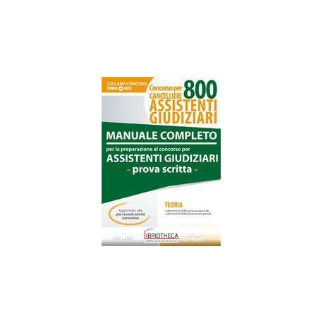 CONCORSO PER CANCELLIERI 800 ASSISTENTI GIUDIZIARI: