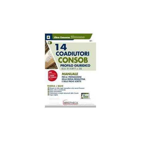 321 14 COADIUTORI CONSOB PROF.GIURIDICO
