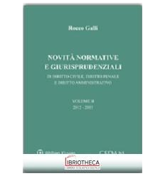 NOVITA NORMATIVE E GIURISPRUDENZIALI