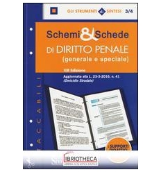 SCHEMI & SCHEDE DI DIRITTO PENALE (GENERALE E SPECIA